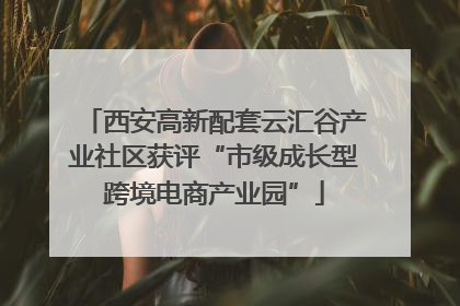 西安高新配套云汇谷产业社区获评“市级成长型跨境电商产业园”